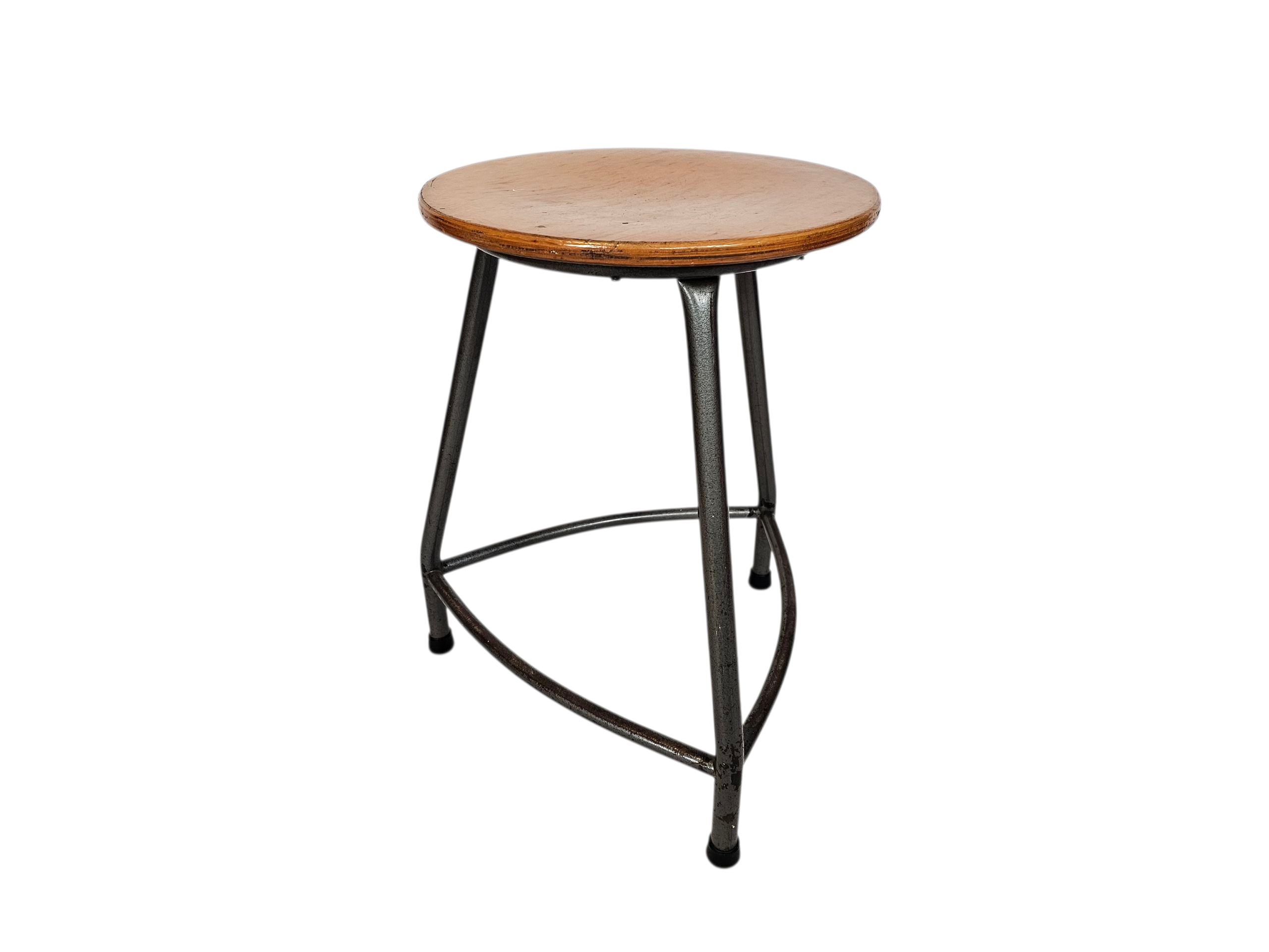 Ahrend De Cirkel - Industrieel - Krukje - Hout - Metaal - 60s