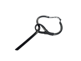 Anne Marie Beretta - ketting - gepatineerd gerold metaal - minimalistisch -  gesigneerd - post modern -  Parijs - 80's