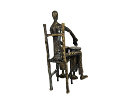 Verbronsd- Man met Congo Drums - beeld - 3e kwart 20e eeuw