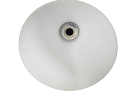 Hala Zeist - hanglamp - diabolo - melkglas - aluminium - 80's