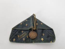 Portemonnee - Leer - Fleur De Lis - 'Coin Purse' - Genova - Italy - 3e kwart 20e eeuw