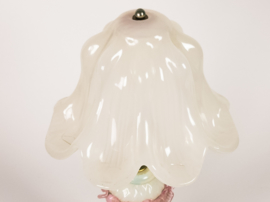 Murano - Opaline - glasdesign - tafellamp - paddenstoel lamp - hand geblazen - 80's