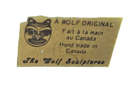 A wolf original - The Wolf Sculptures (8) - hand made -  Canada - 3e kwart 20e eeuw