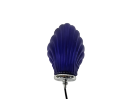 Happy Light - Holland - schelplamp - wandlamp - geperst glas - chroom - 1990's