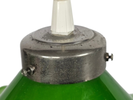 Art Deco - opaline - metaal - hanglamp - Frankrijk - 1950's