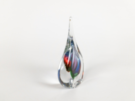 Leerdam glas - paperweight  -  druppel - gekleurd glas - 2000