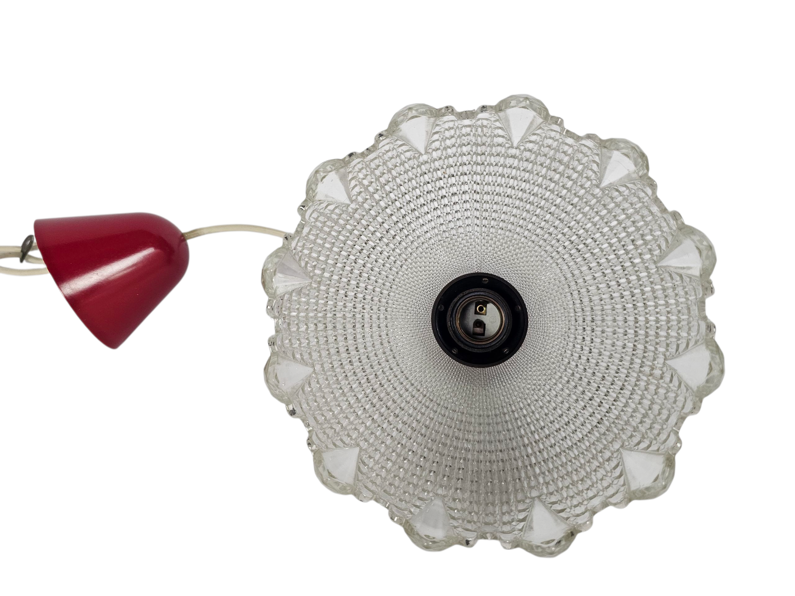 Erco Leuchten - Germany - hanglamp - holophane stijl - Space Age - kristal - 70's