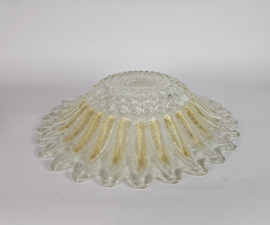 Murano - XL plafonniere - glas met ingesloten goud deeltjes - Italie - 3e kwart 20e eeuw