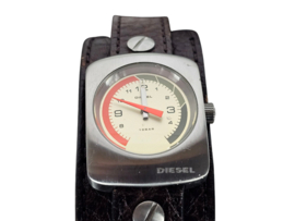 Diesel -  Dames Polshorloge - Titanium - Leer - 80's