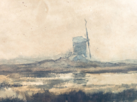 Theodorus J. Arts (Dorus Arts) - 'Moerassig Land' - Olieverf op board - gesigneerd - 1932