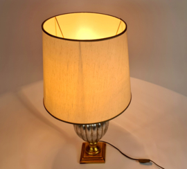 Tafellamp - Bureaulamp - Made in Italy  - goud - zilver - Hollywood Regency stijl - 90's