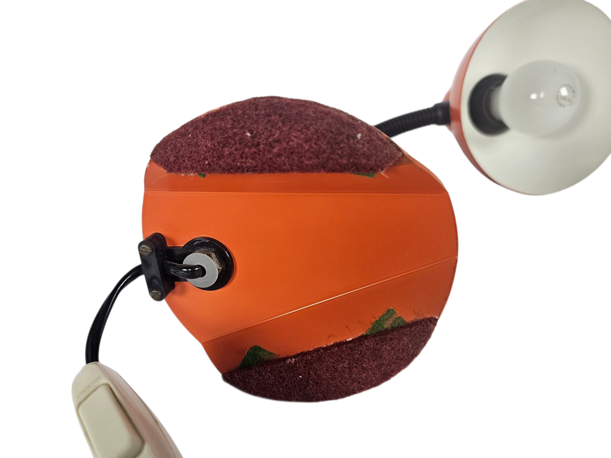 Dutch design - Hala Zeist - Holland - model 704A  - flexibele hals - chroom - oranje - 70's
