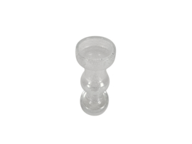 Leerdam glas - design Floris Meydam -  Dikwandig - transparant met ingesloten luchtbellen -  70's