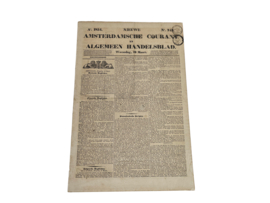 'Nieuwe Amsterdamsche Courant Algemeen Handelsblad' - ingelijst - 1843