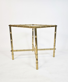 Messing - Bamboe - Maison Bagues stijl - bijzettafel - mid century