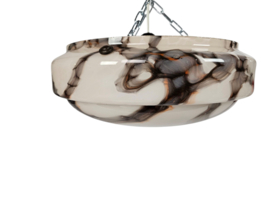 Art Deco - gemarmerd glas - schaallamp - 2e kwart 20e eeuw