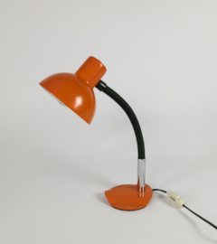 Dutch design - Hala Zeist - Holland - model 704A  - flexibele hals - chroom - oranje - 70's