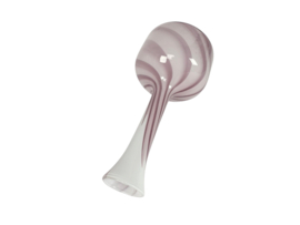 Empoli glas - AV Hand - opaline - mondgeblazen - 50's - gevlamd - swirl -