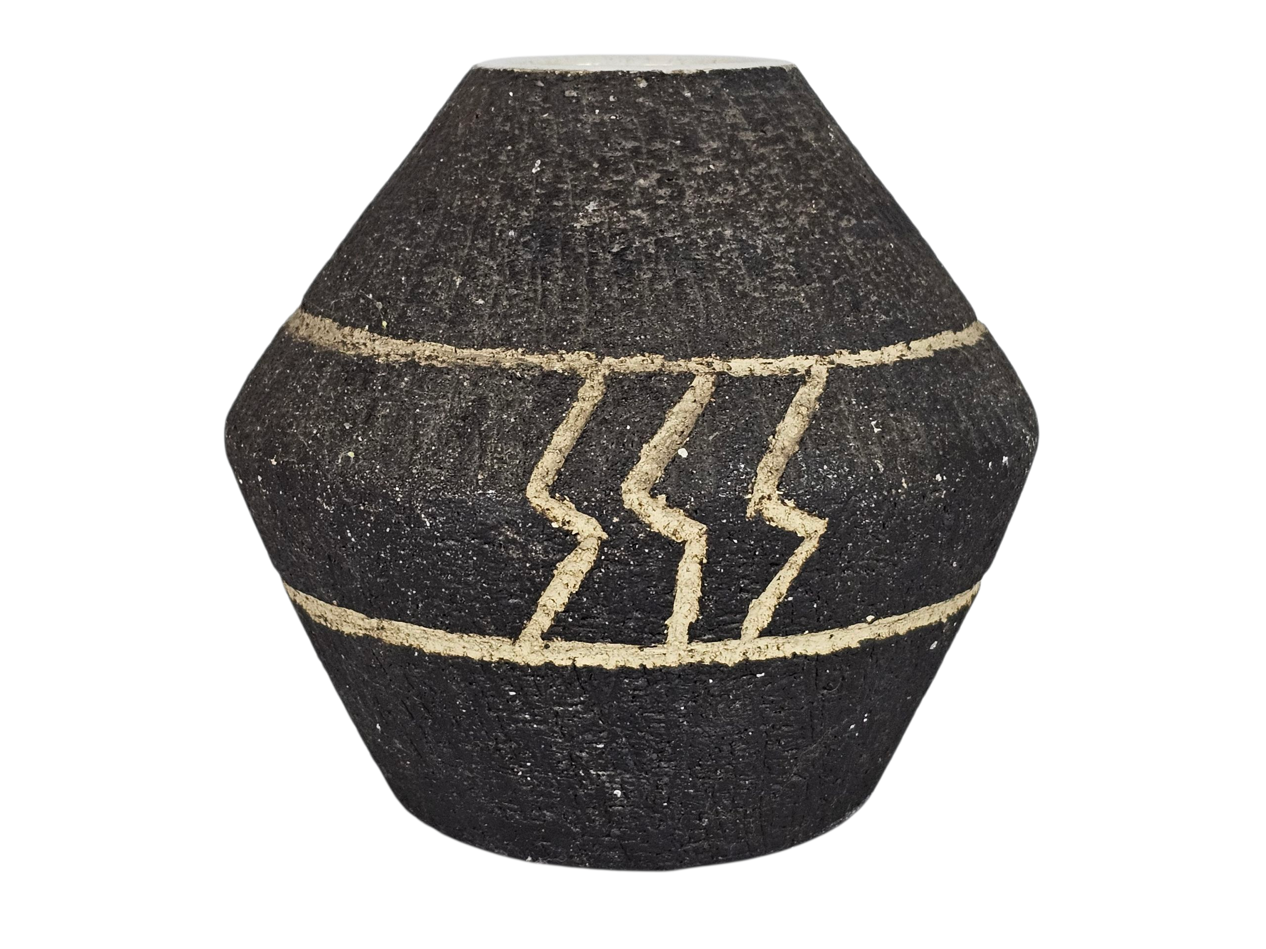 Pieter Groeneveldt -  sgraffito vaas - aardewerk - Made in Holland - 60's