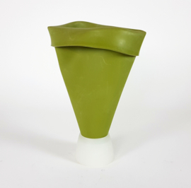 Dutch design - 'Amazing vase' - designer Johan Bakermans - rubber - oprolvaas - 90's