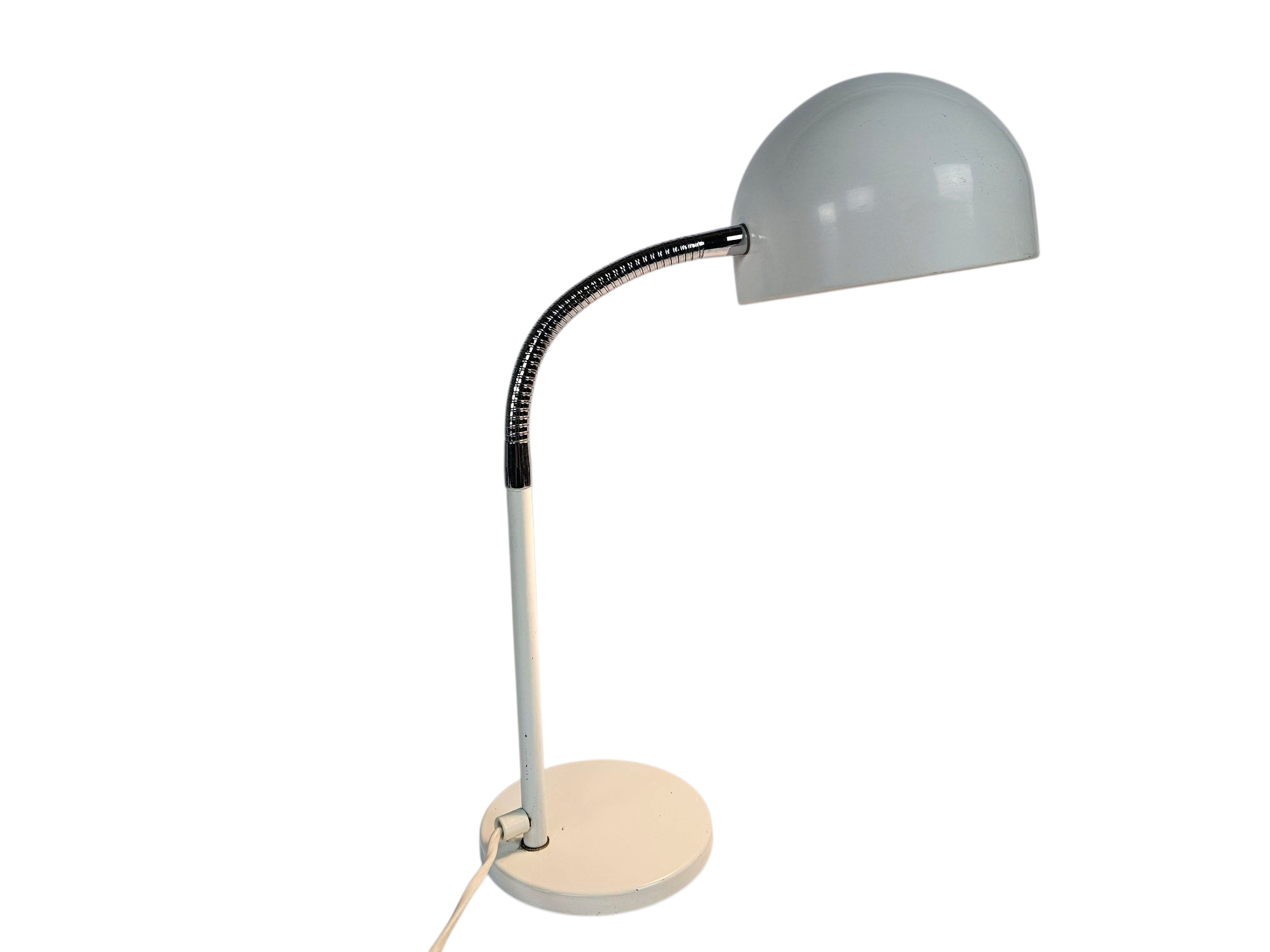 Hala Zeist - model 768 - tafellamp - wit - flexibele hals - 3e kwart 20e eeuw
