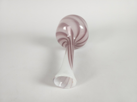 Empoli glas - AV Hand - opaline - mondgeblazen - 50's - gevlamd - swirl -