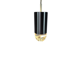 Raak Amsterdam - B 1015 - 'bullet' hanglamp - aluminium - kristal - Holland - 60's