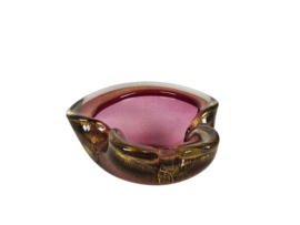 Barovier & Toso - Murano - asbak - glas - paars/roze - ingesloten gouddeeltjes - 1950's