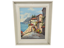 Schilderij - Olieverf op doek - Mediterrane - 3e kwart 20e eeuw
