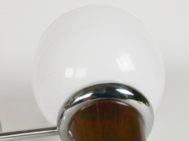 Disignoluce - Andrea Bastianelli - wandlamp - opaalglas - chroom - 90's