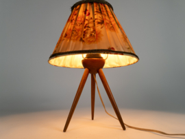 Driepoot - Scandinavisch - teak - tafellamp - 1950's