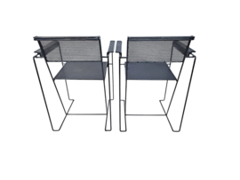 Pilastro stijl - Post Modern -  (2) chairs - geperforeerd staal - Holland - 70's