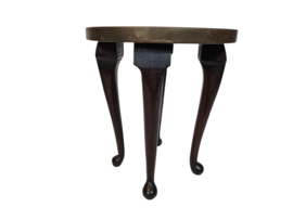 Rooktafel met bewerkte koperen bovenplaat - ca. 1920