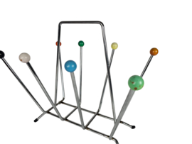 Lectuurbak Charles And Ray Eames stijl -  Atomic -  chroom - hout -  Sputnik - 80's