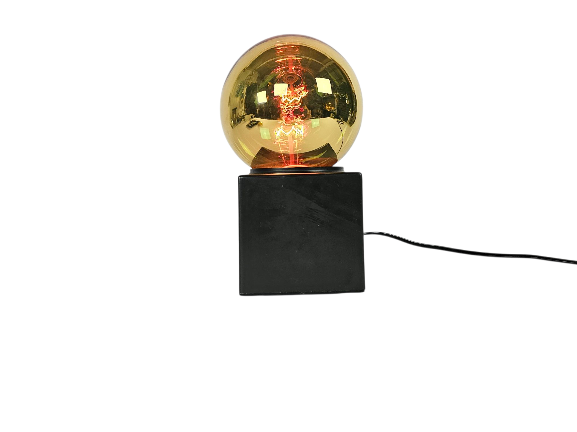 Dutch design - Space Age - Philips design spiegelbol lamp - tafel/bureaulamp - 70's