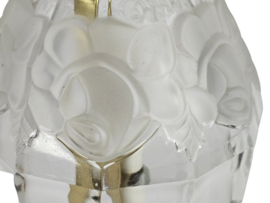 Vintage - kristal - geslepen glas - bloemmotief - tafellamp - 90's