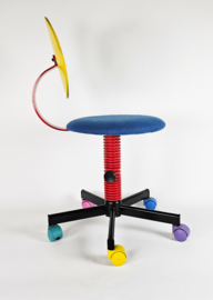 Ikea - Pop Art - Memphis design - bureaustoel - metaal - hout - 80's