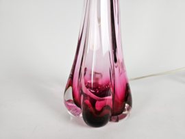 Christalleries de Val St Lambert  -  België - kristal - transparant - roze - 1970's