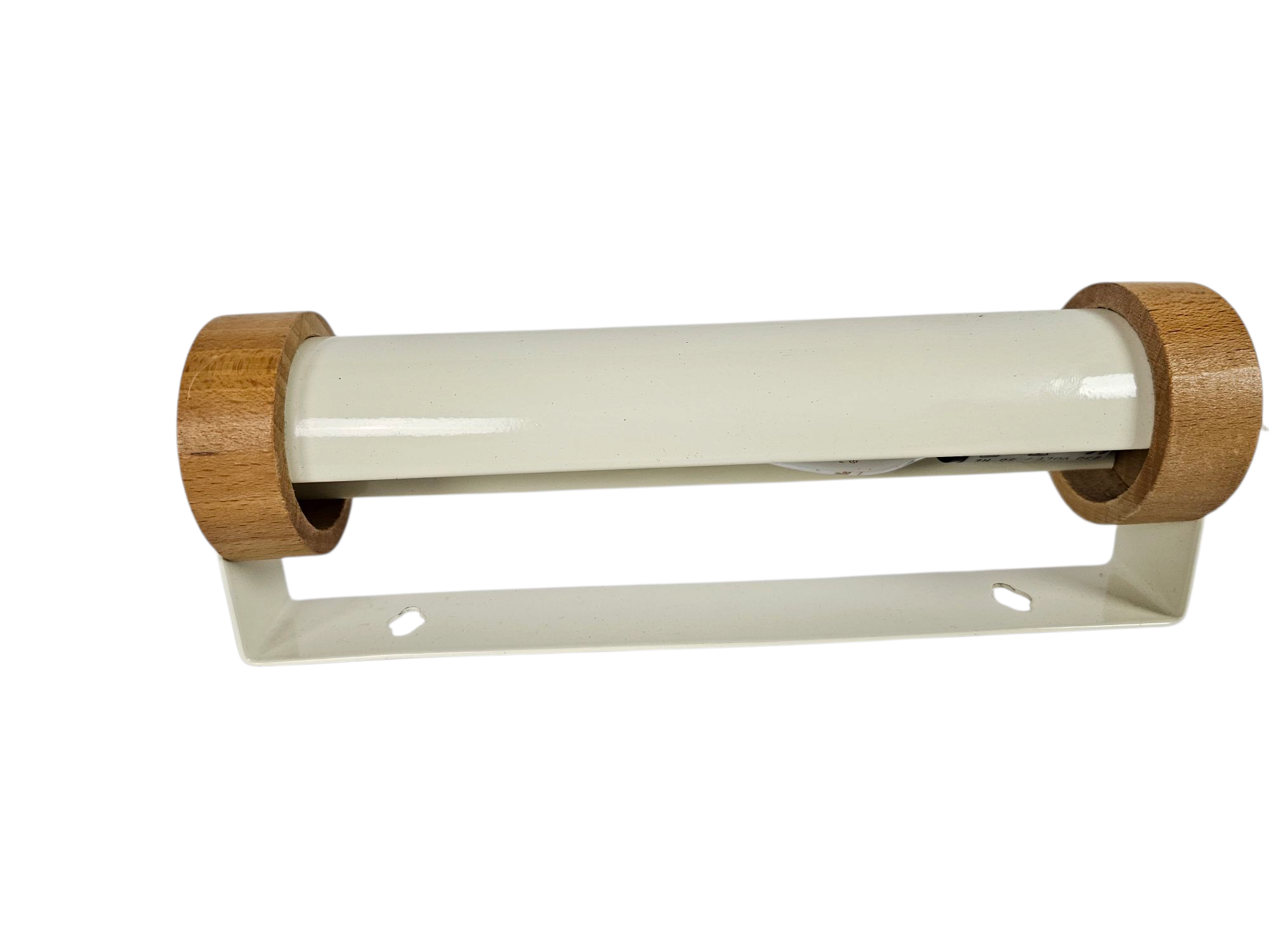 Dutch design  - bedlampje - metaal - hout - crème -  90's