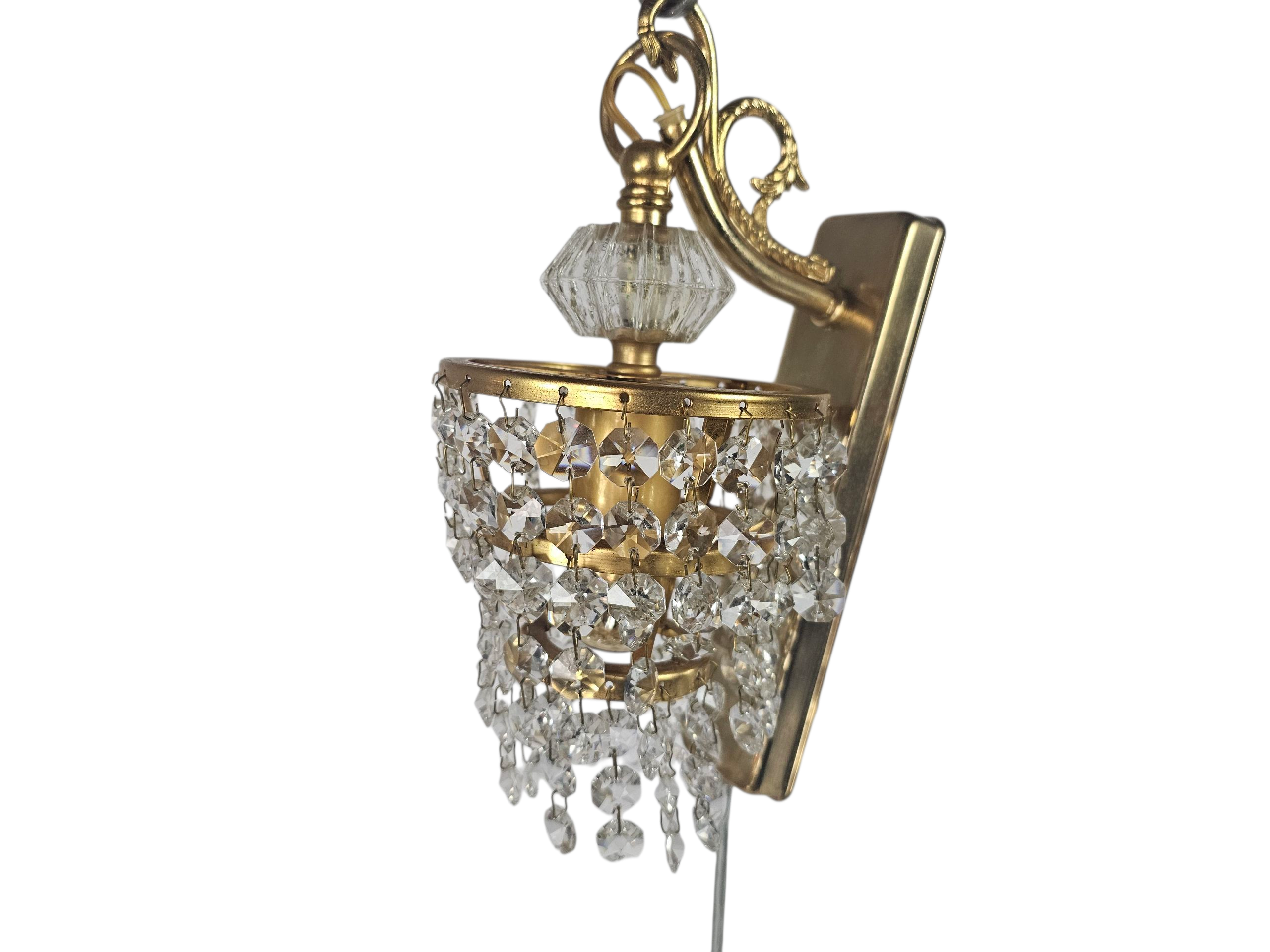 Massive - Hollywood Regency stijl - verguld - kristal - België - 70's