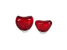 Deru design International - 2 x hartvormige vazen - Duitsland - 80s