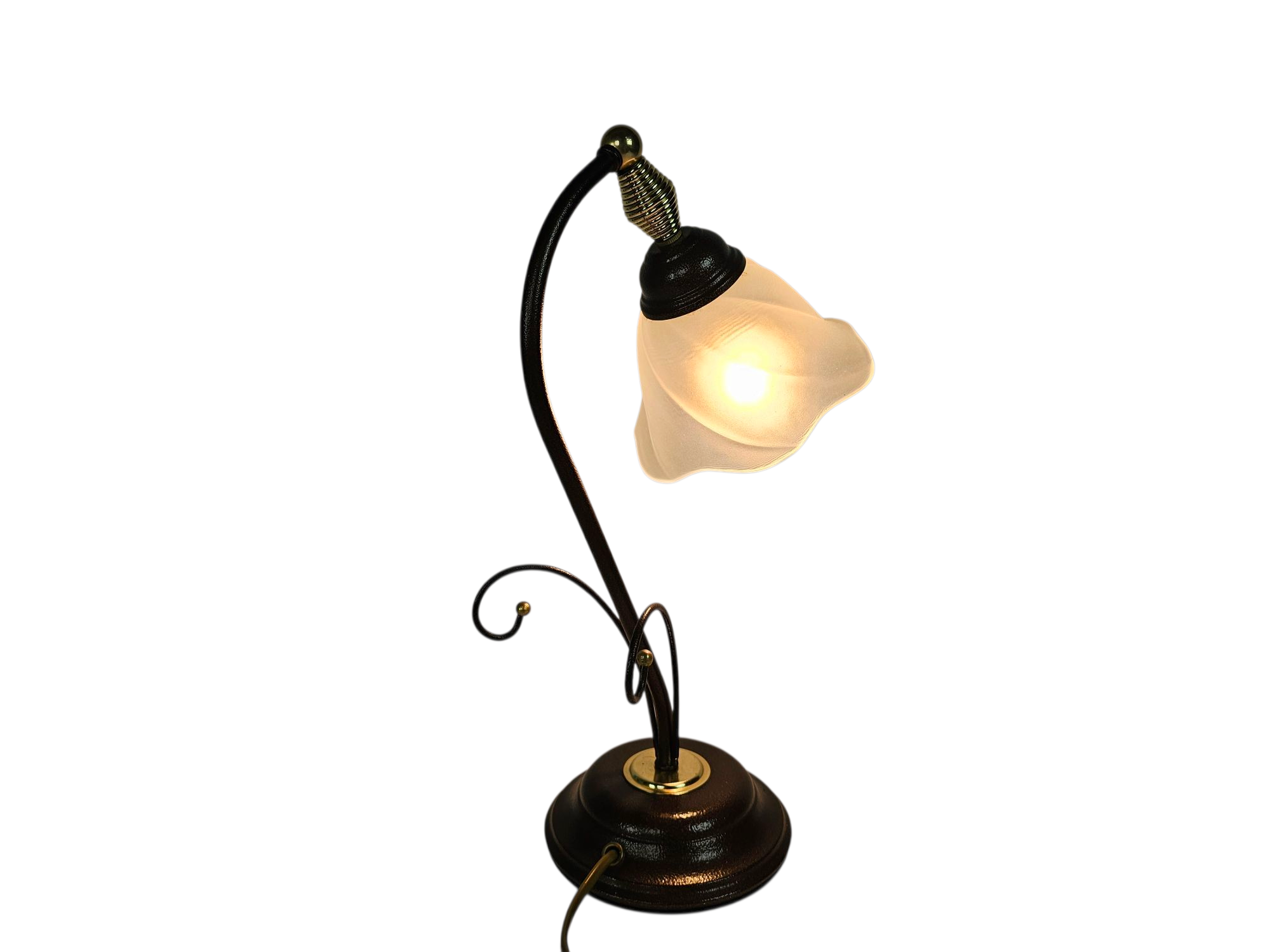 Massive - AF Cincuanta Italy - tafelamp - kelklamp - tafellamp - metaal - glas - 90's