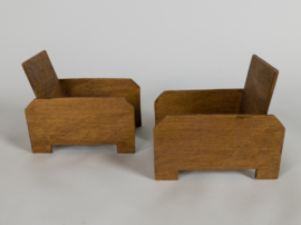 Miniatuur meubeltjes - triplex - vintage - 3e kwart 20e eeuw