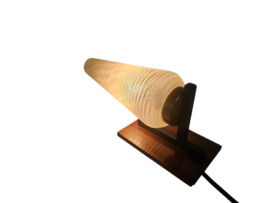 Attr. Philips - teak - satijnglas - messing- Holland - 60's