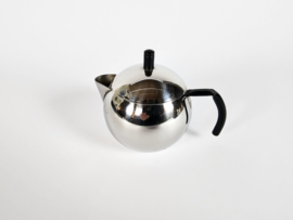 Tracanzan Alfa - 'Pallina' - Inox 18/10 - thee/koffiekannetje - Made in Italy - chroom - 60's