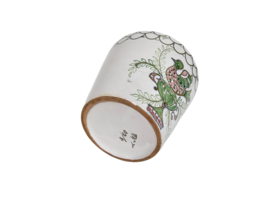 Vintage - keramische bloempot - Italiaans  - hand geschilderd  - bloemen - 60's