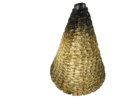 Vintage Pyramide lamp - opgebouwd uit stukjes glas - modern - Glas en metaal - Frankrijk - 70's