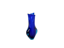 Murano - Flavio Poli - 'Bud' vase - Aqua- en cobalt blauw - Italie - 60's