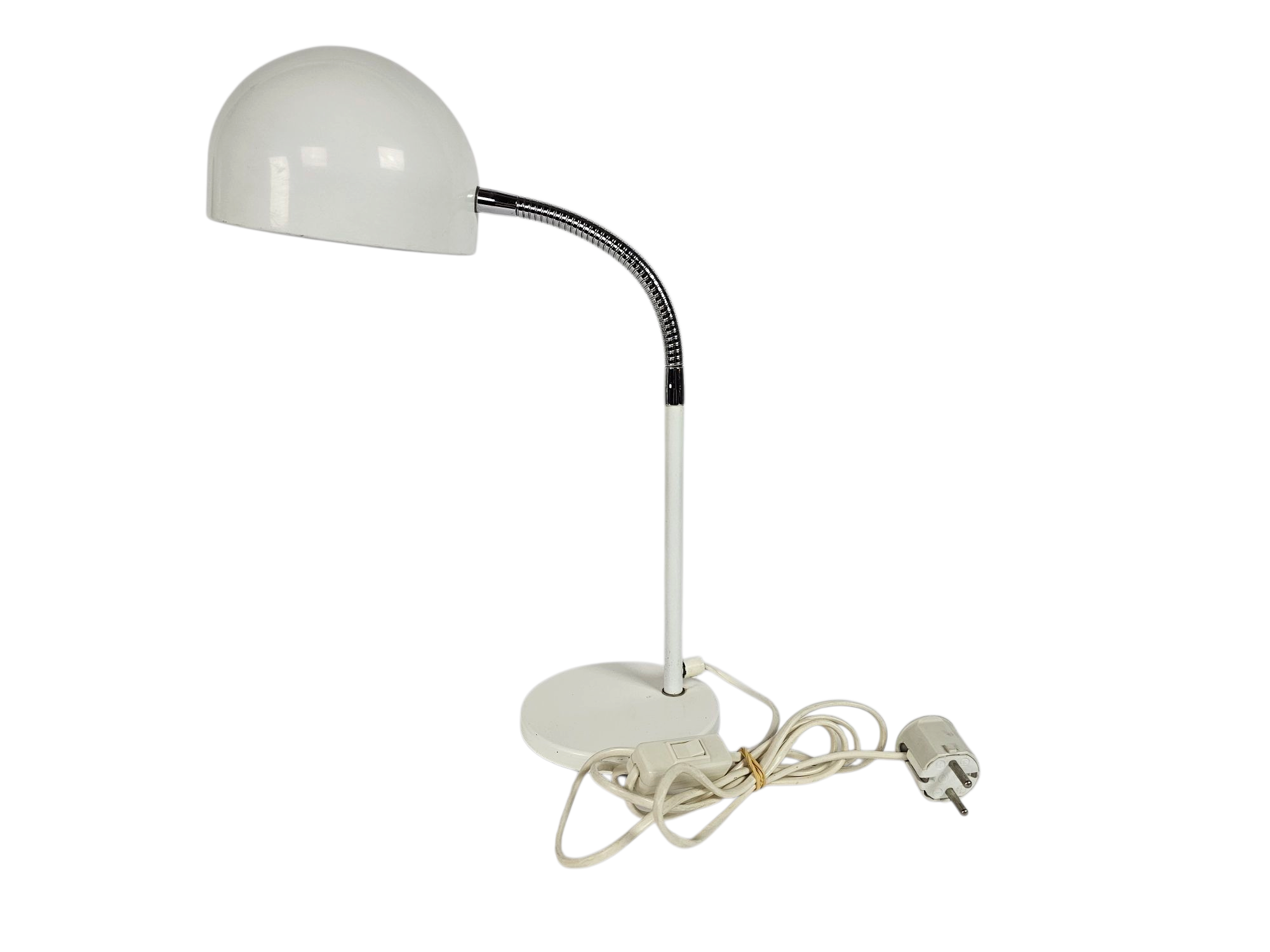 Hala Zeist - model 768 - tafellamp - wit - flexibele hals - 3e kwart 20e eeuw