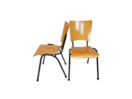 Marko - Ynske Kooistra - schoolstoel - industrieel - hout - metaal -60's